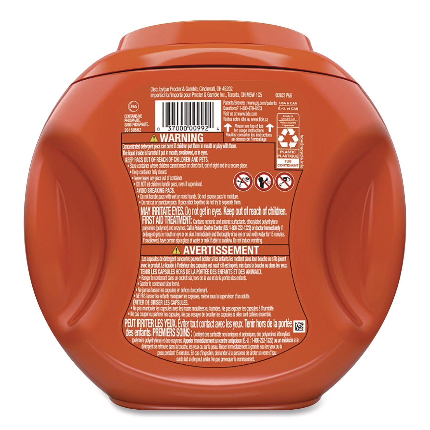 Tide® PODS Laundry Detergent, Spring Meadow Scent, 35 oz Tub, 42 Pods/Tub