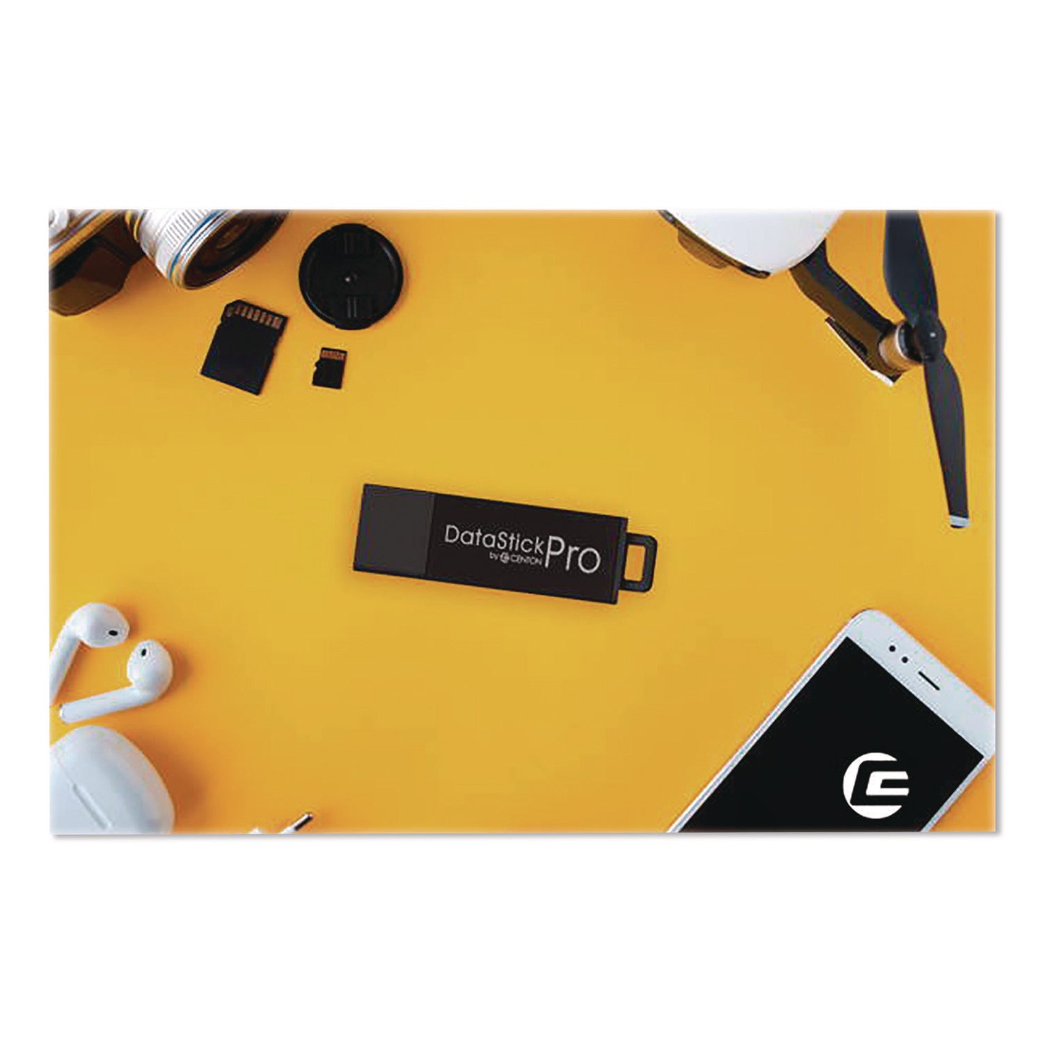 Centon DataStick Pro USB 3.2 Type A Flash Drive, 128 GB, Black, 10/Pack