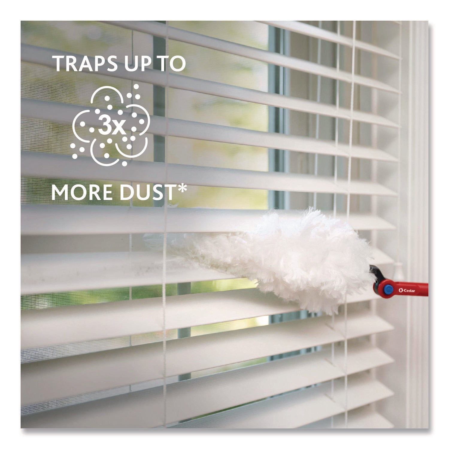 O-Cedar® Flex and Catch Duster Heavy-Duty Refills, Polyester, White, 5/Pack, 4 Packs/Carton