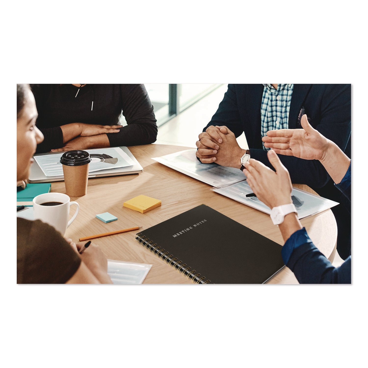 Global Printed Products Meeting Notes Book, Space for Up to 159 Meetings, Meeting-Minutes/Notes Format, Black/Gold Cover, (80) 11 x 8.5 Sheets