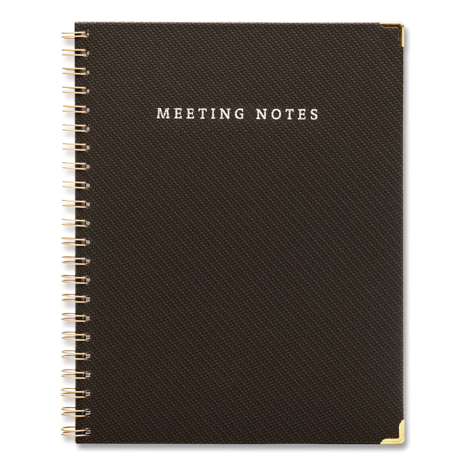 Global Printed Products Meeting Notes Book, Space for Up to 159 Meetings, Meeting-Minutes/Notes Format, Black/Gold Cover, (80) 11 x 8.5 Sheets
