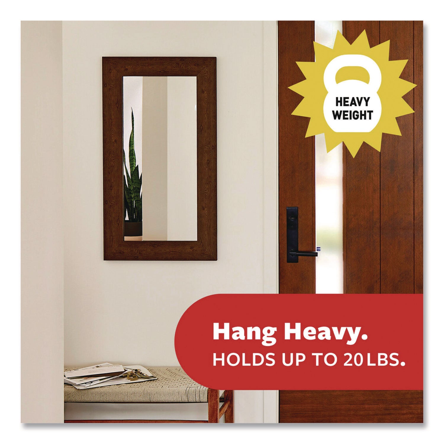 Command™ Picture Hanging Strips, X-Large, Removable, Holds up to 20 lbs per 4 Pairs, 8 Pairs/Pack