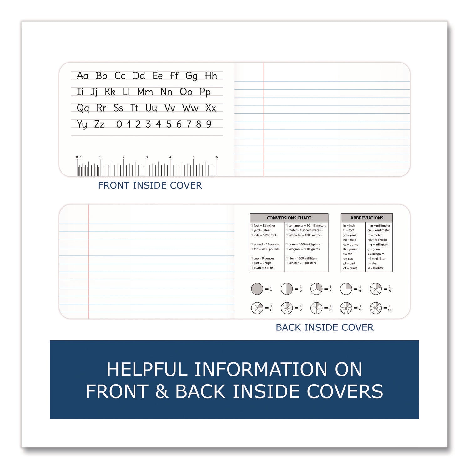Roaring Spring® Junior Composition Notebook, Wide/Legal Rule, Black Marble Cover, (60) 4.88 x 7.5 Sheets