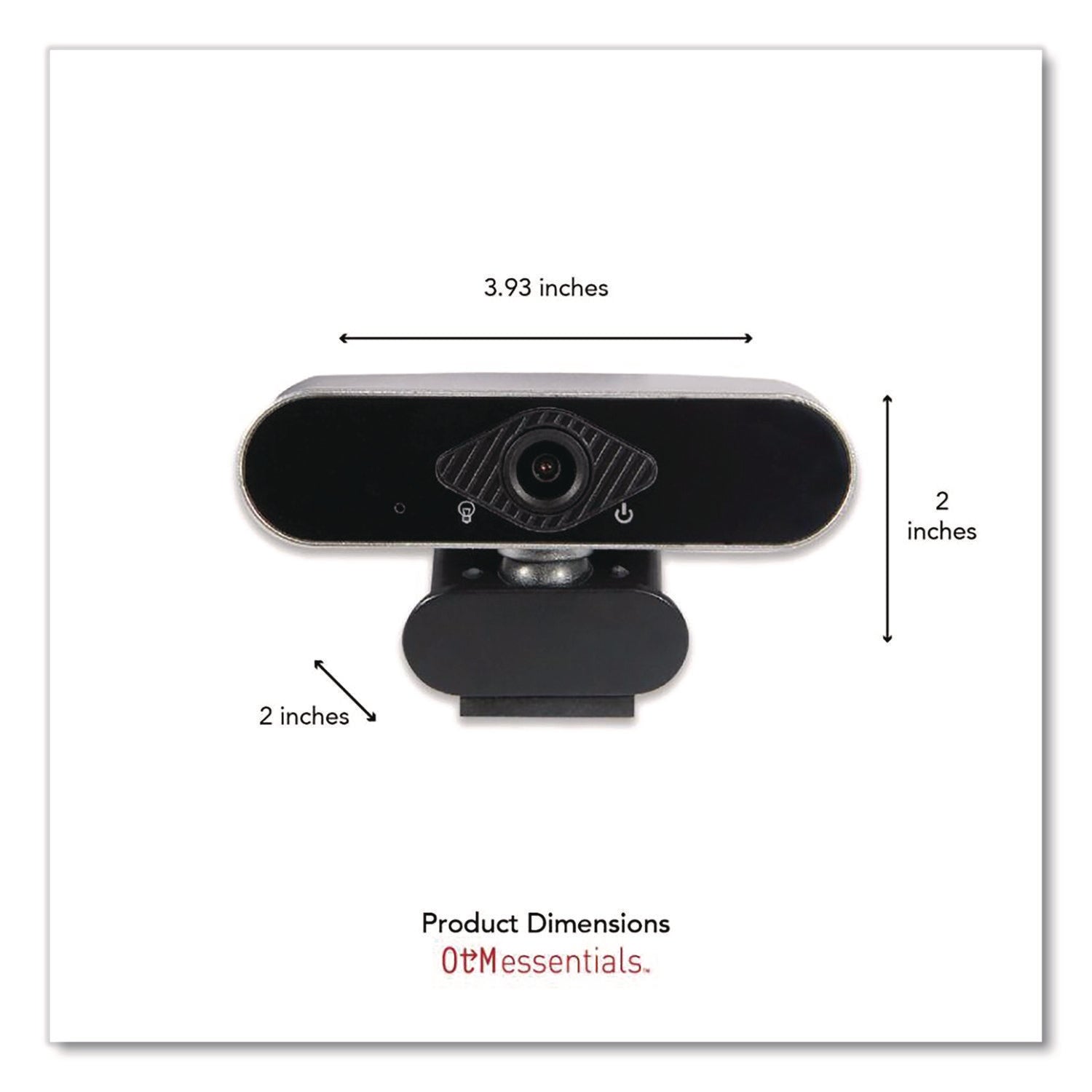 OTM Essentials™ HD Elite Portable Webcam, 1920 x 1080 pixels, 2 Mpixel, Black