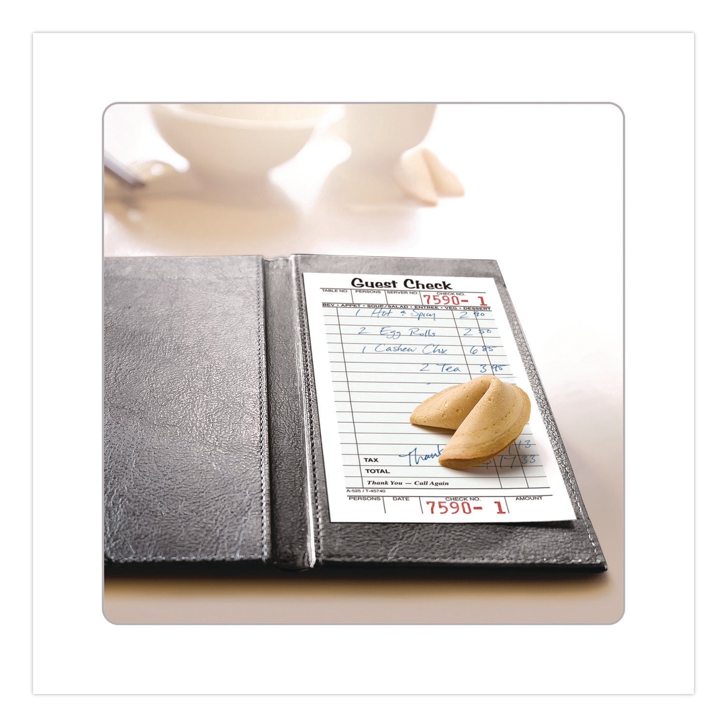 Adams® One-Part Guest Check Pad with Perforated Stub, One-Part (No Copies), 3.4 x 6.25, 50 Forms/Pad, 10 Pads/Pack