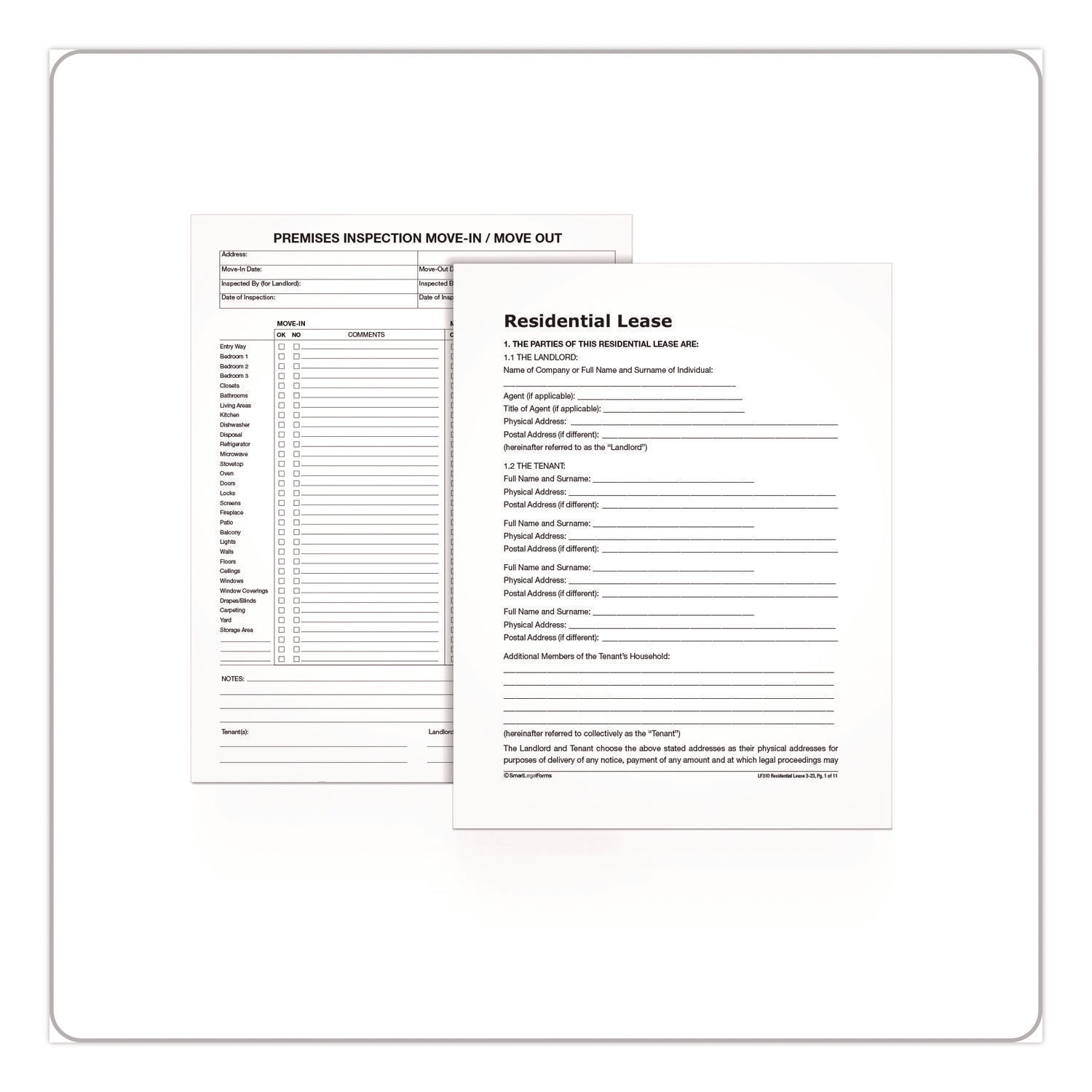 Adams® Residential Lease Form Sets with Instructions and Free Download, One-Part (No Copies), 8.5 x 11, 4 Forms/Set, 4 Sets/Pack