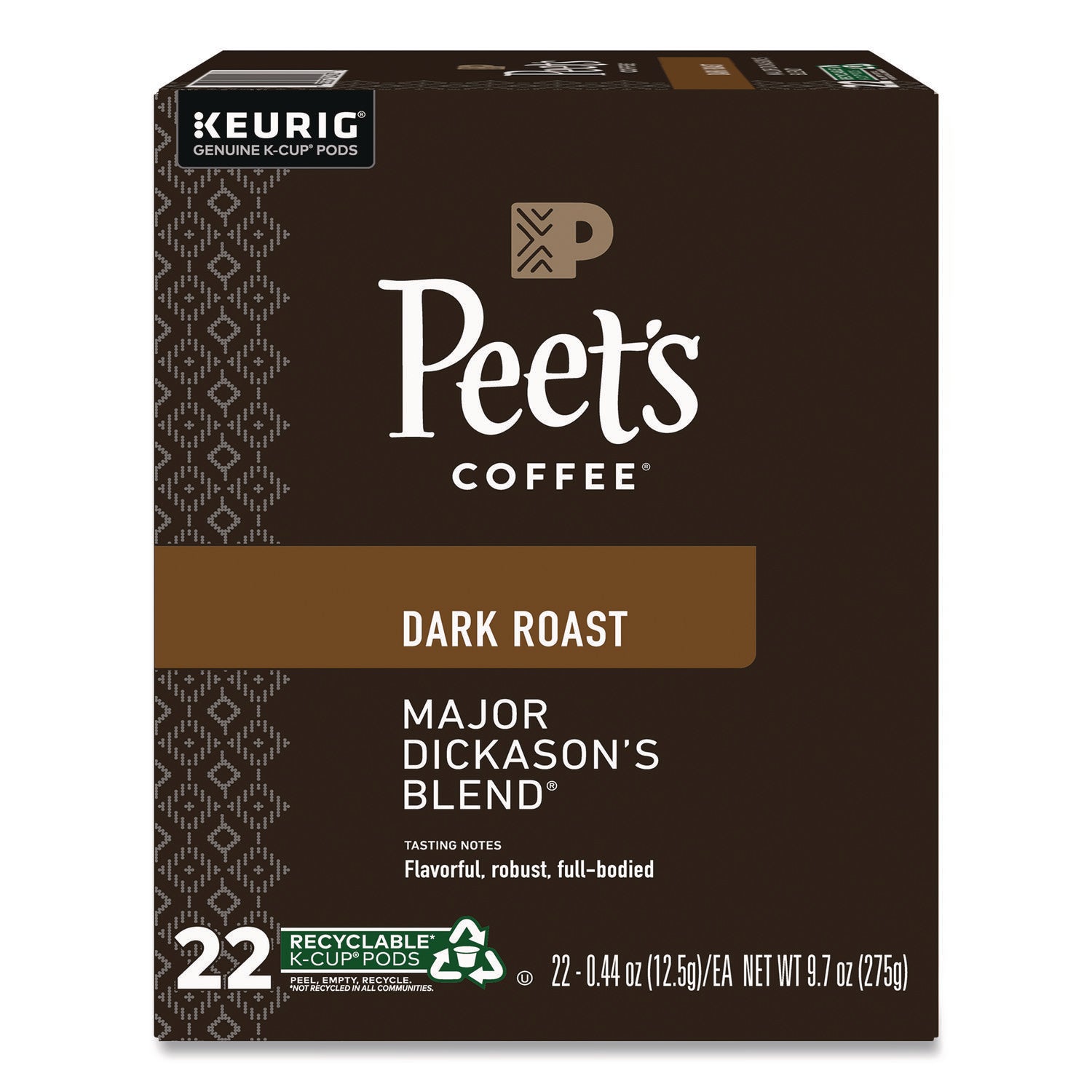 Peet's Coffee & Tea® Major Dickason's Blend K-Cups, 0.44 oz, 88/Carton