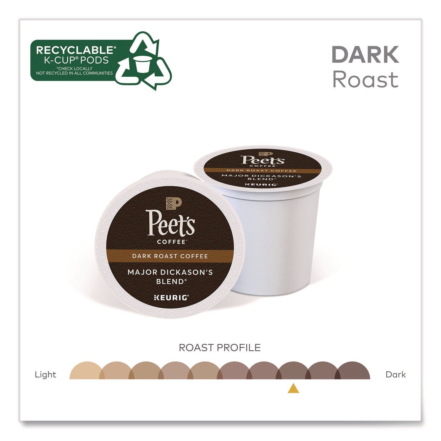 Peet's Coffee & Tea® Major Dickason's Blend K-Cups, 0.44 oz, 88/Carton