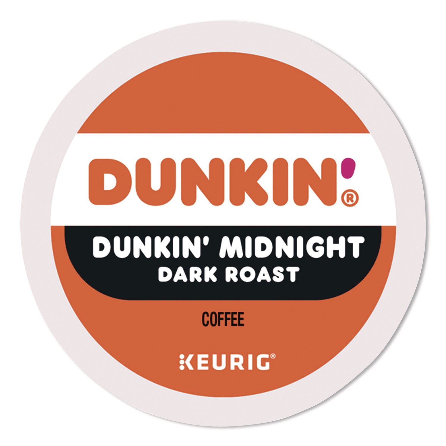 Dunkin'® Midnight Coffee K-Cups, 0.35 oz, 22/Box, 4 Boxes/Carton