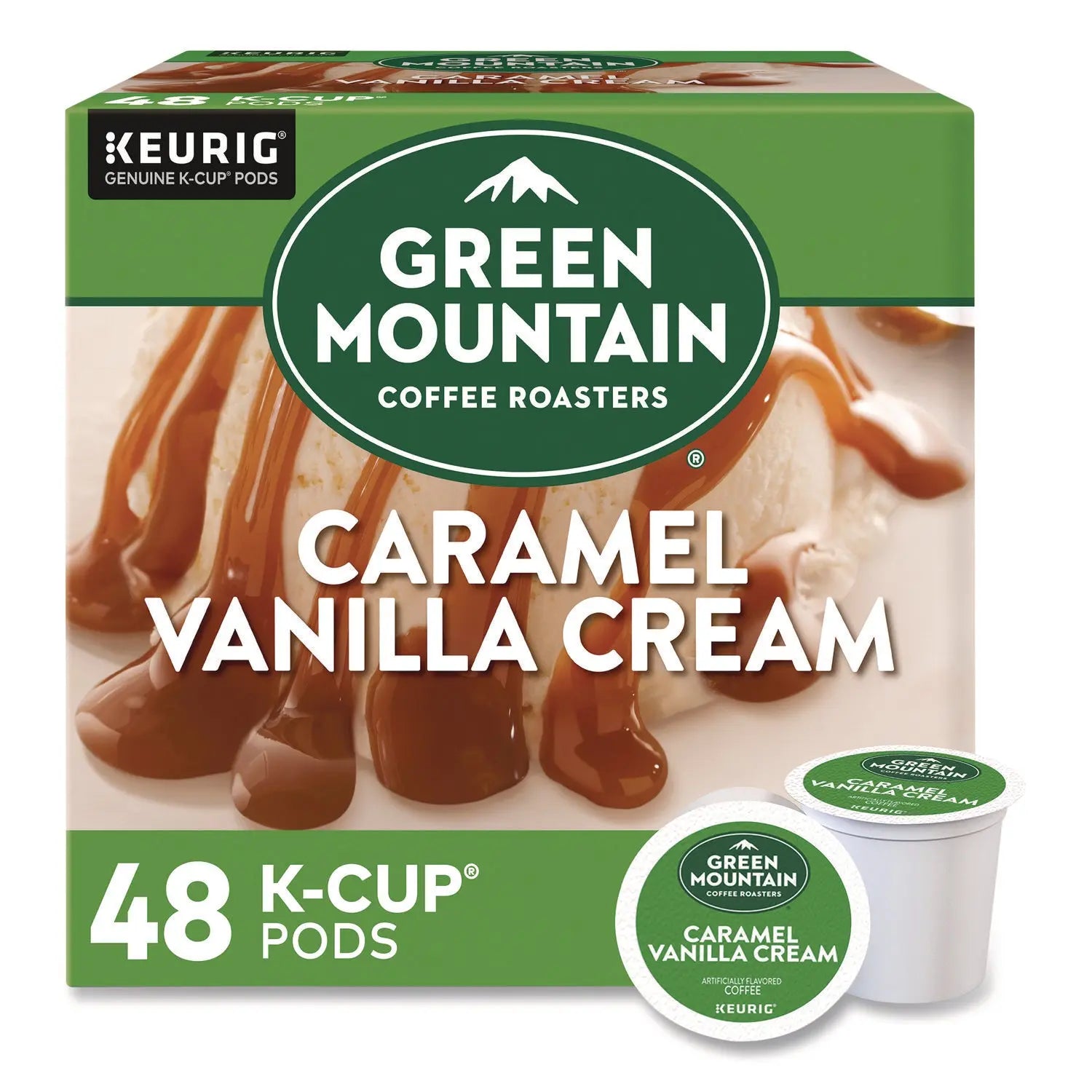 Green Mountain Coffee® Caramel Vanilla Cream Coffee K-Cups, 0.33 oz, 48/Box Green Mountain Coffee® Flipcost
