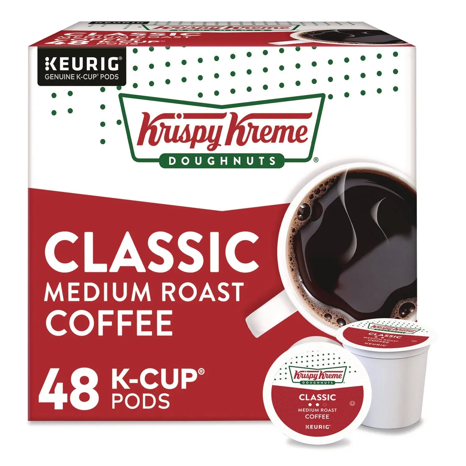 Krispy Kreme Doughnuts® Classic Coffee K-Cups, Medium Roast, 0.33 oz, 48/Box Krispy Kreme Doughnuts® Flipcost