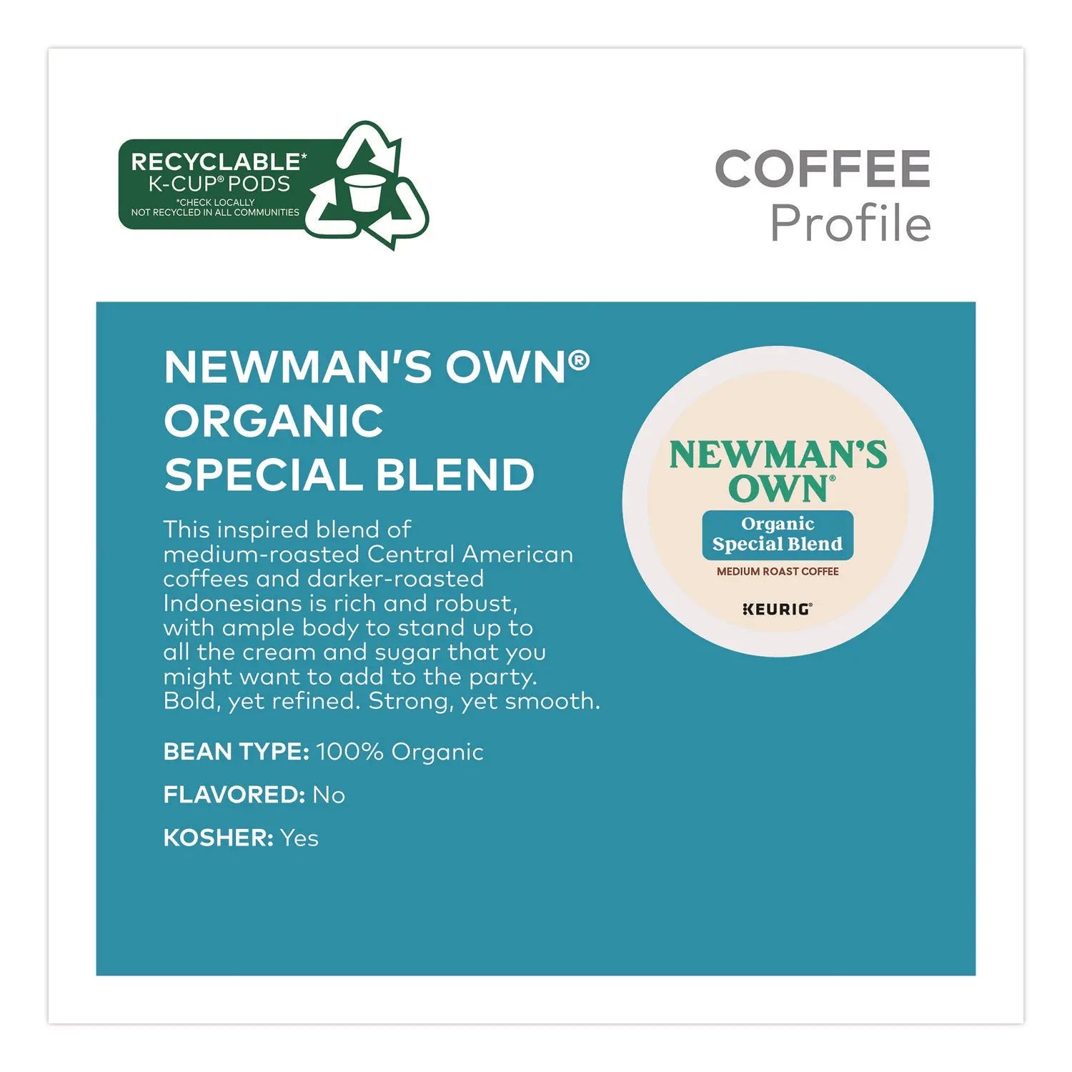 Newman's Own® Organics Special Blend Coffee K-Cups, 48/Box Newman's Own® Organics Flipcost