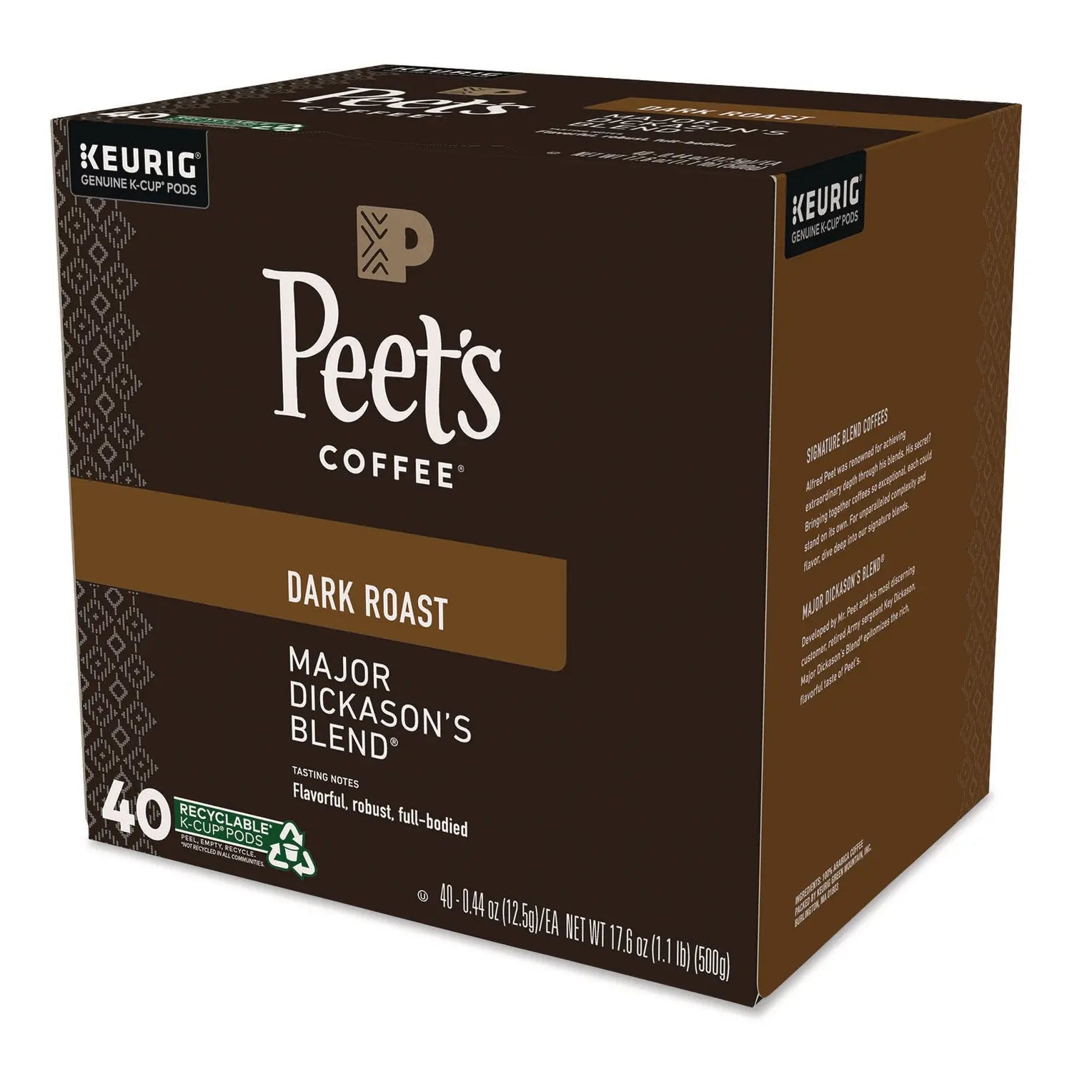 Peet's Coffee & Tea® Major Dickason's Blend K-Cups, 0.44 oz, 40/Box Peet's Coffee & Tea® Flipcost