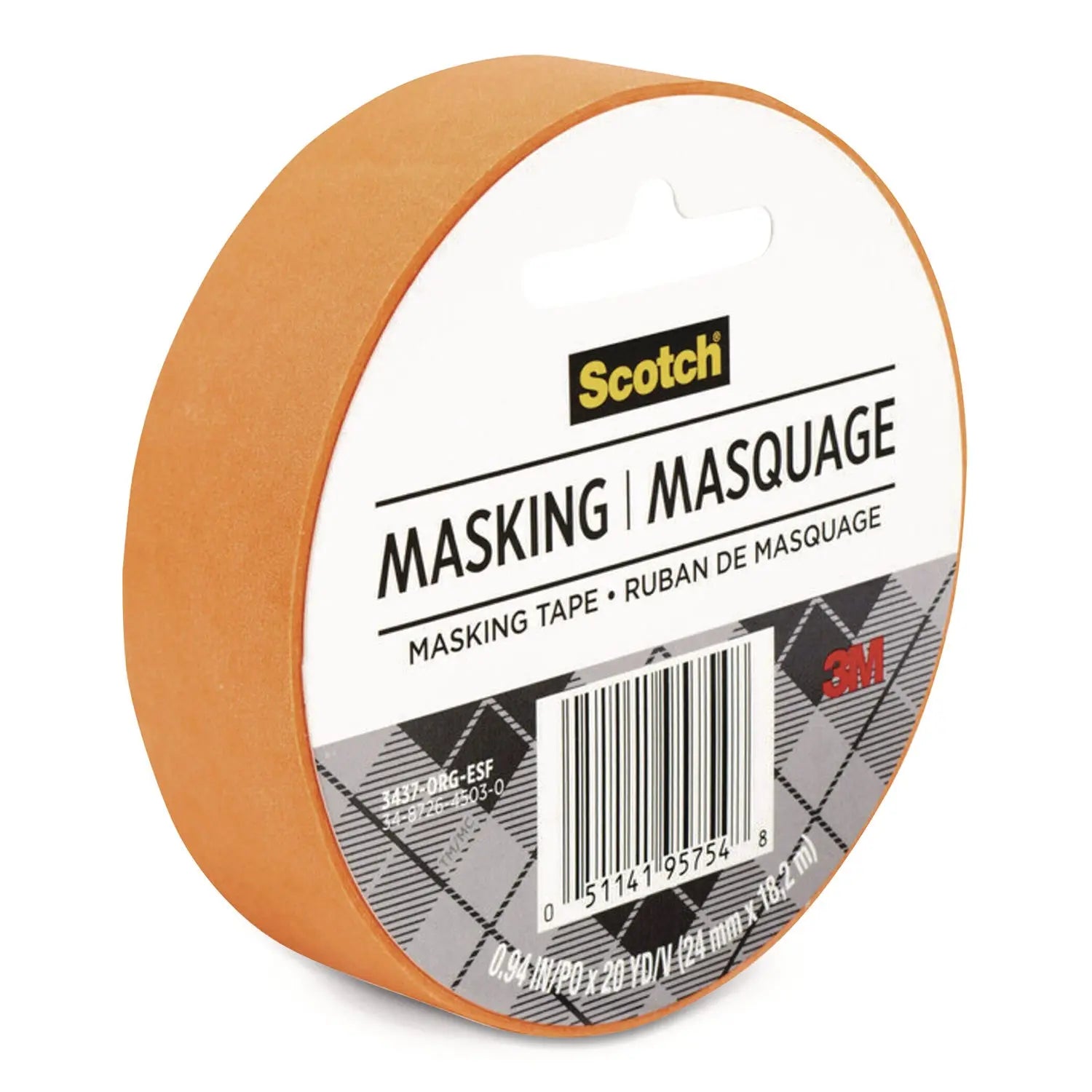 Scotch® EXPRESSIONS MASKING TAPE, 3" CORE, 0.94" X 20 YDS, TANGERINE Scotch® Flipcost