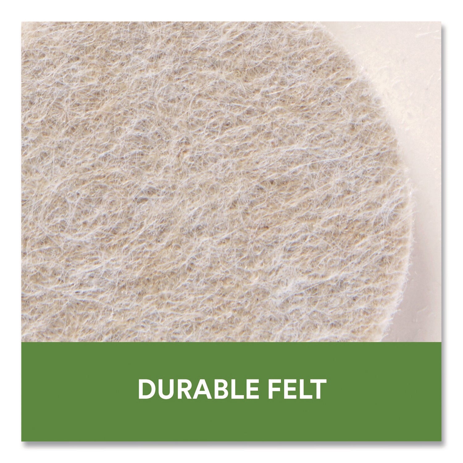 Scotch™ Felt Pad Protectors, Assorted Round, Beige, 78/Pack