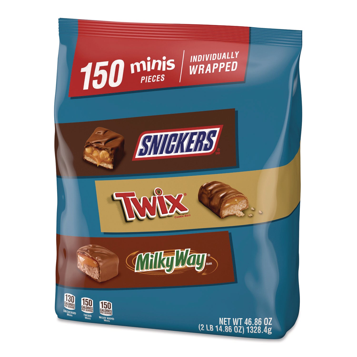 MARS Minis Variety Pack, Assorted, 46.86 oz Bag, 150 Pieces