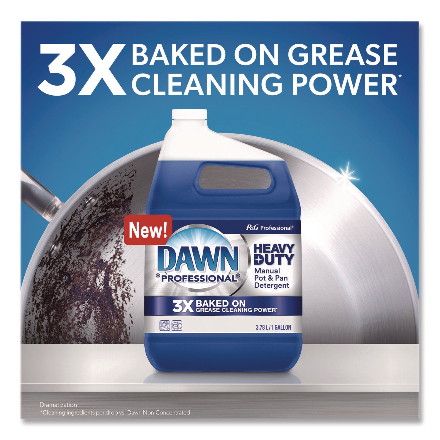 Dawn® Professional Heavy-Duty Manual Pot and Pan Dish Detergent, Original Scent, 1 gal Bottle