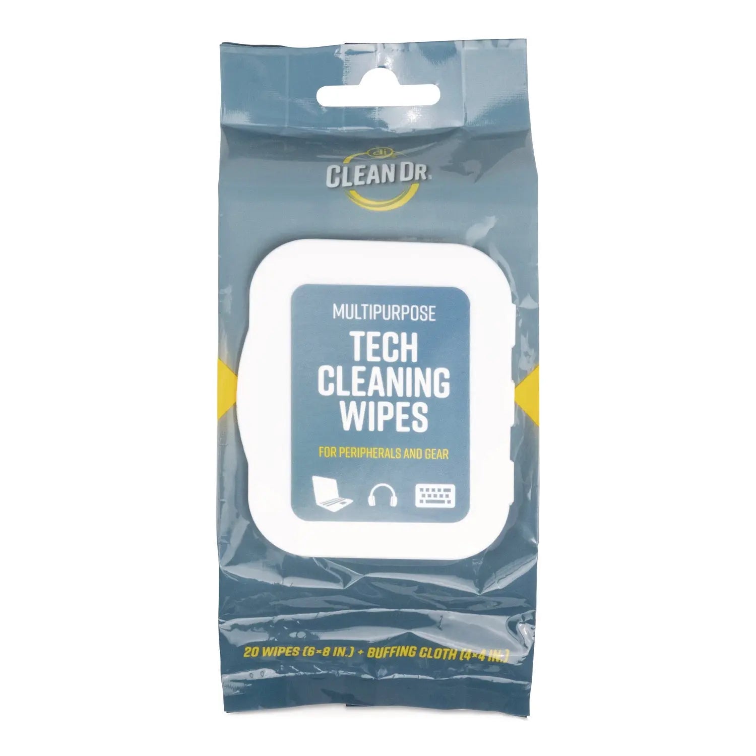 Digital Innovations ScreenDr Device and Screen Cleaning Wipes, 10-Ply, 6.88" x 3.9", Unscented, White/Gray, 20/Pack Digital Innovations Flipcost