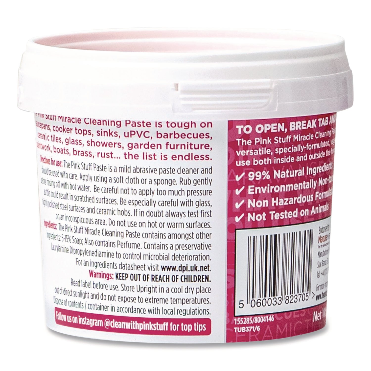 The Pink Stuff Miracle Cleaner Degreaser Paste, 17.6 oz Canister