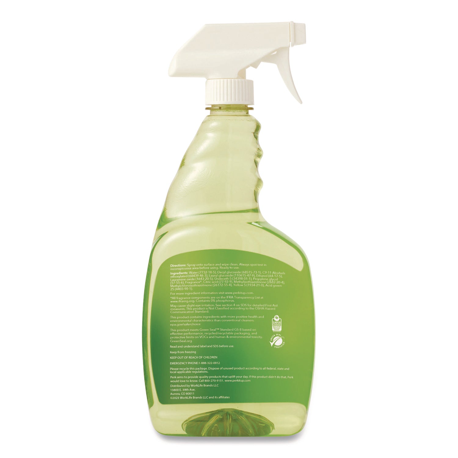 Perk™ Hello Eco Multi-Purpose Cleaner, Citrus Scent, 32 oz Spray Bottle