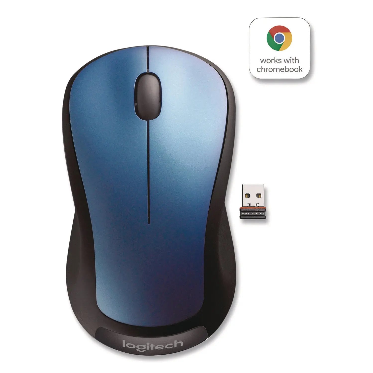 Logitech® M310 Wireless Mouse, 2.4 GHz Frequency/30 ft Wireless Range, Left/Right Hand Use, Peacock Blue Logitech® Flipcost