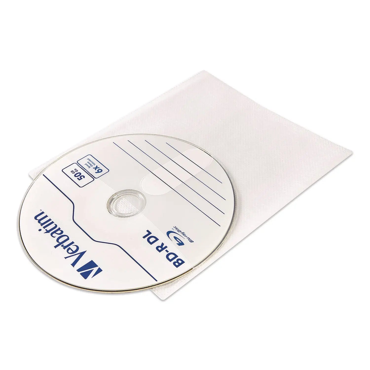 Verbatim® CD/DVD Sleeves, White, 50/Pack Verbatim® Flipcost