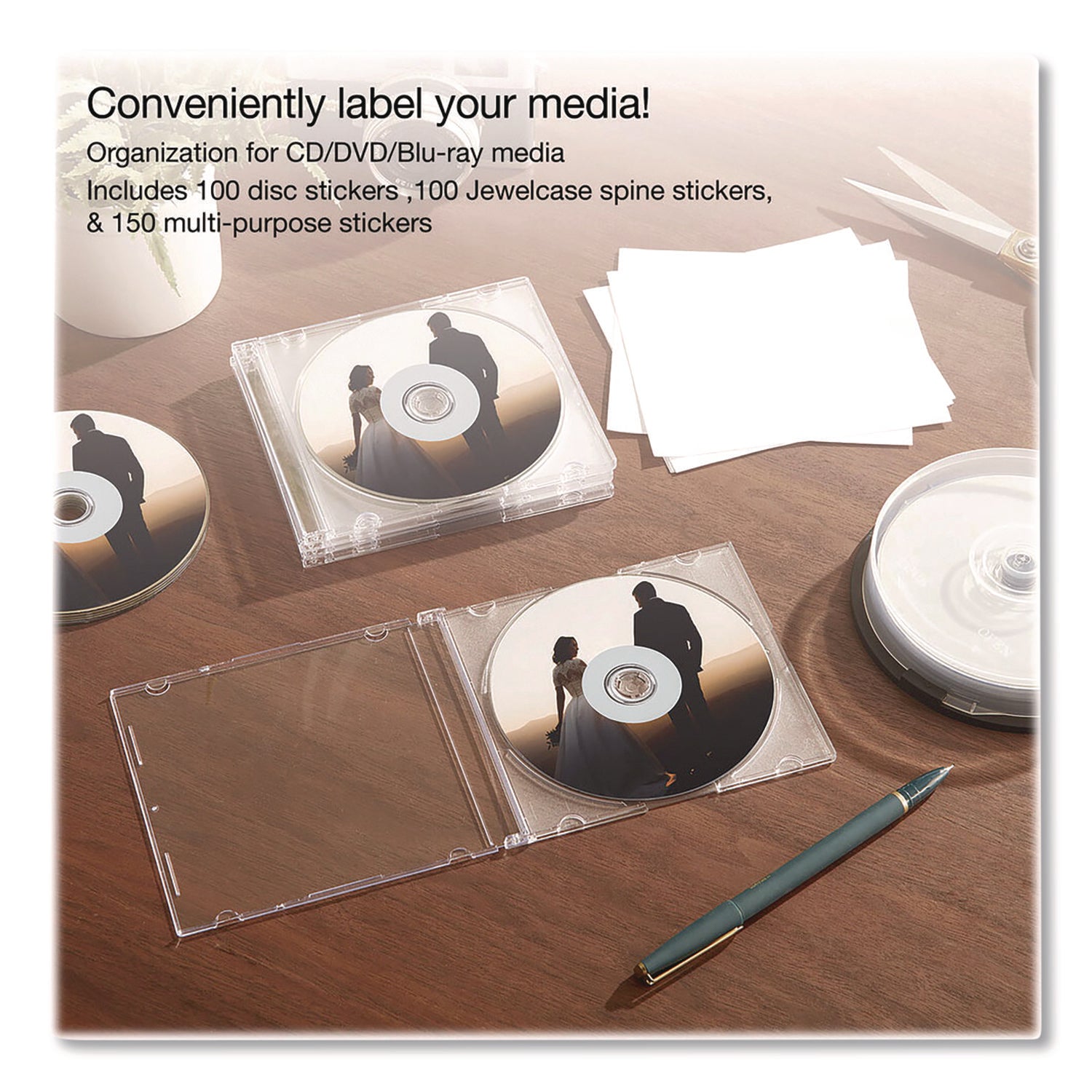 Verbatim® Inkjet Media Labels, Matte White, 50 Sheets/Pack