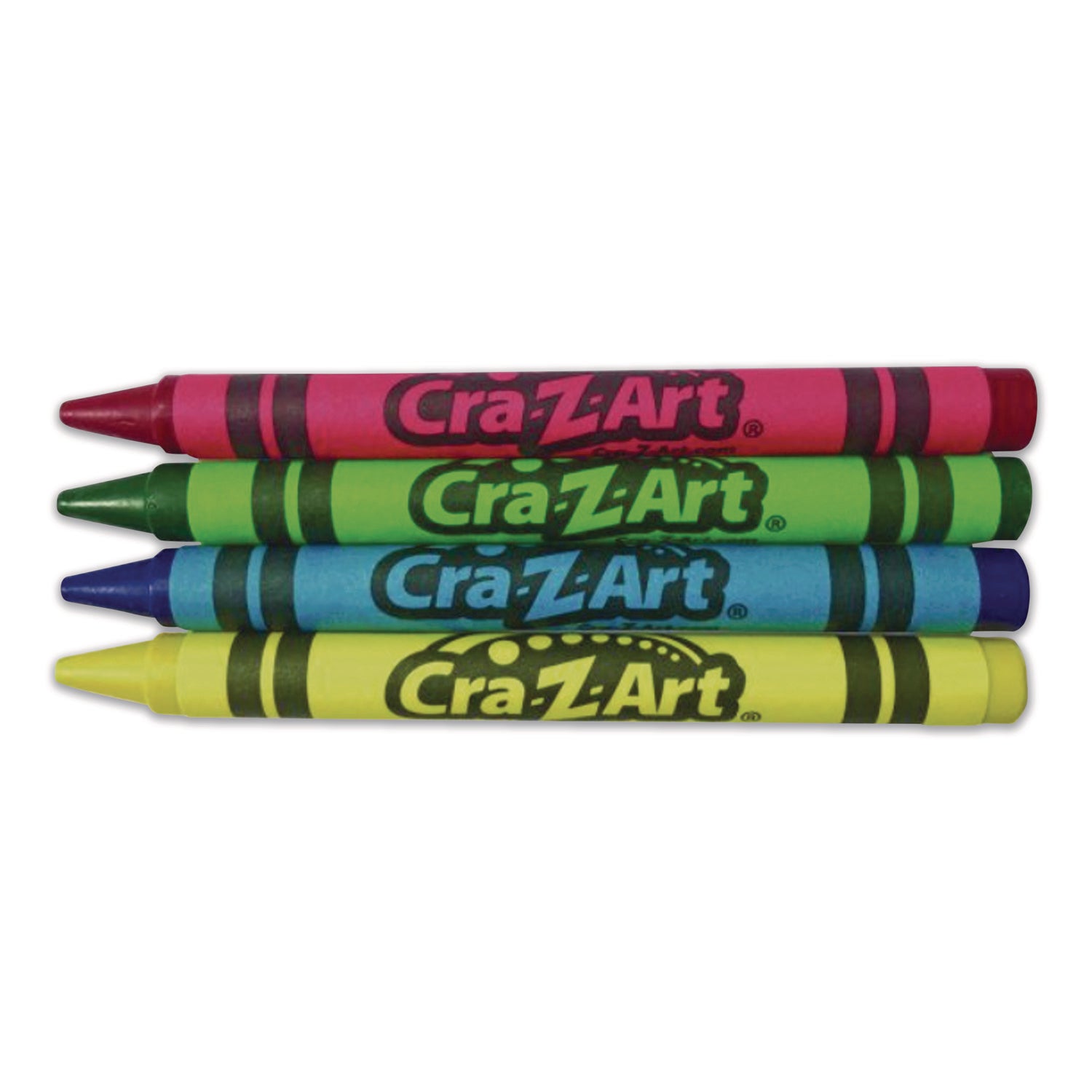 Cra-Z-Art® Crayons, 4 Assorted Colors, 4/Box, 12 Boxes/Pack
