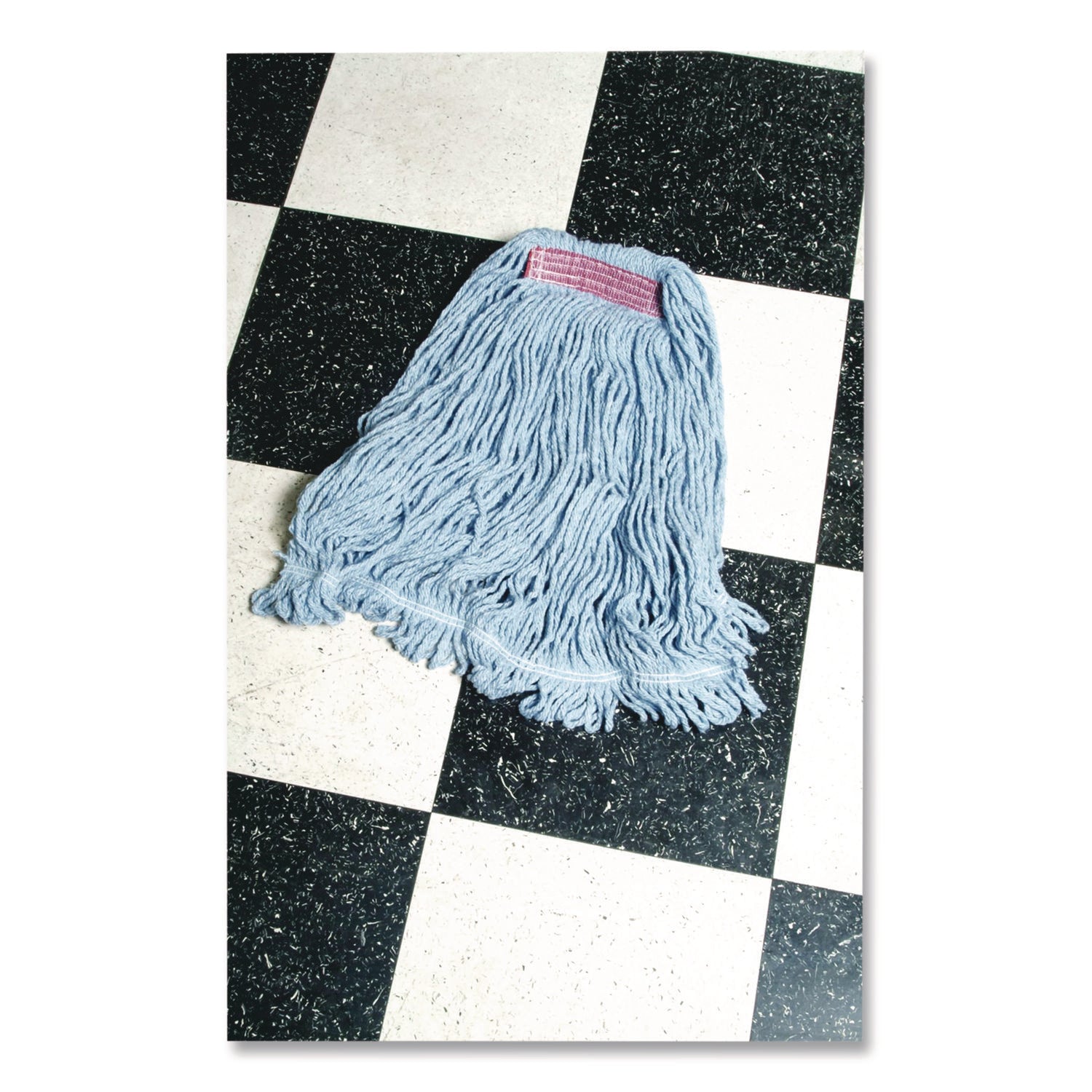 Rubbermaid® Commercial Super Stitch Blend Mop, Cotton/Synthetic, Blue