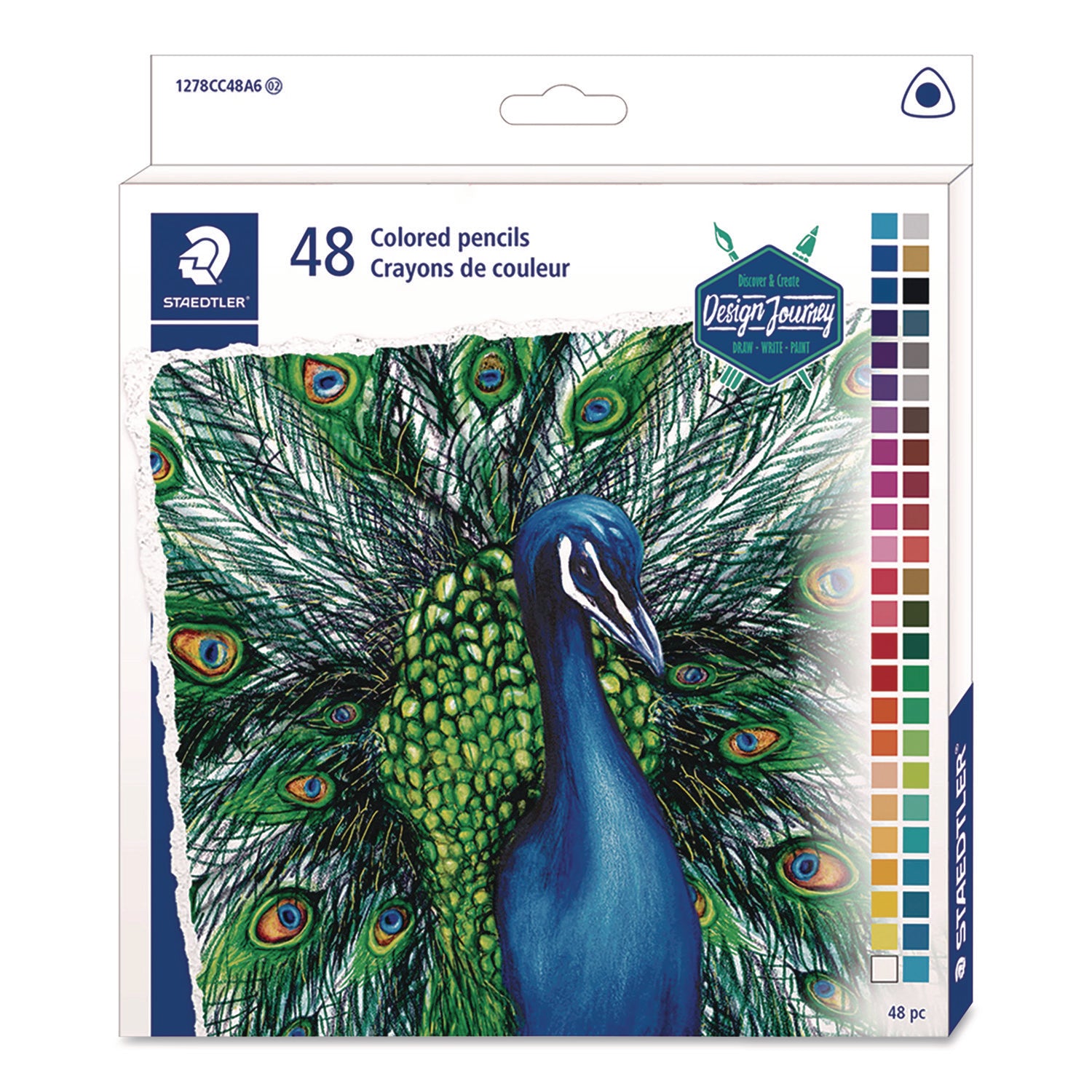 Staedtler® Colored Pencils, 4 mm, Assorted Lead/Barrel Colors, 48/Set