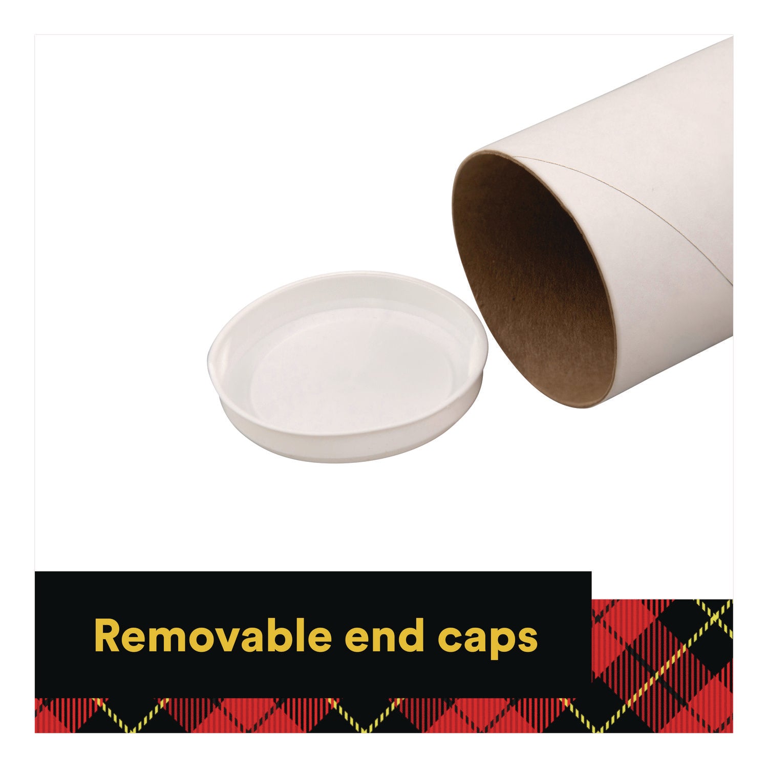 Scotch™ Mailing Tube, 36" Long, 3" Diameter, White, 12/Carton