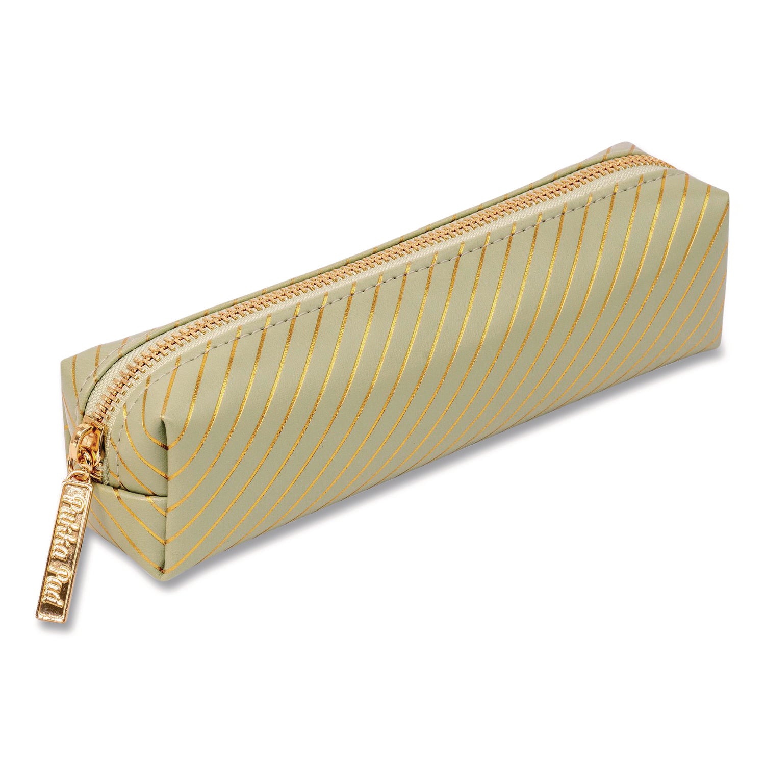 PUKKA PAD® Pencil Case, 8.07 x 2.36 x 2.55, Green, 6/Pack