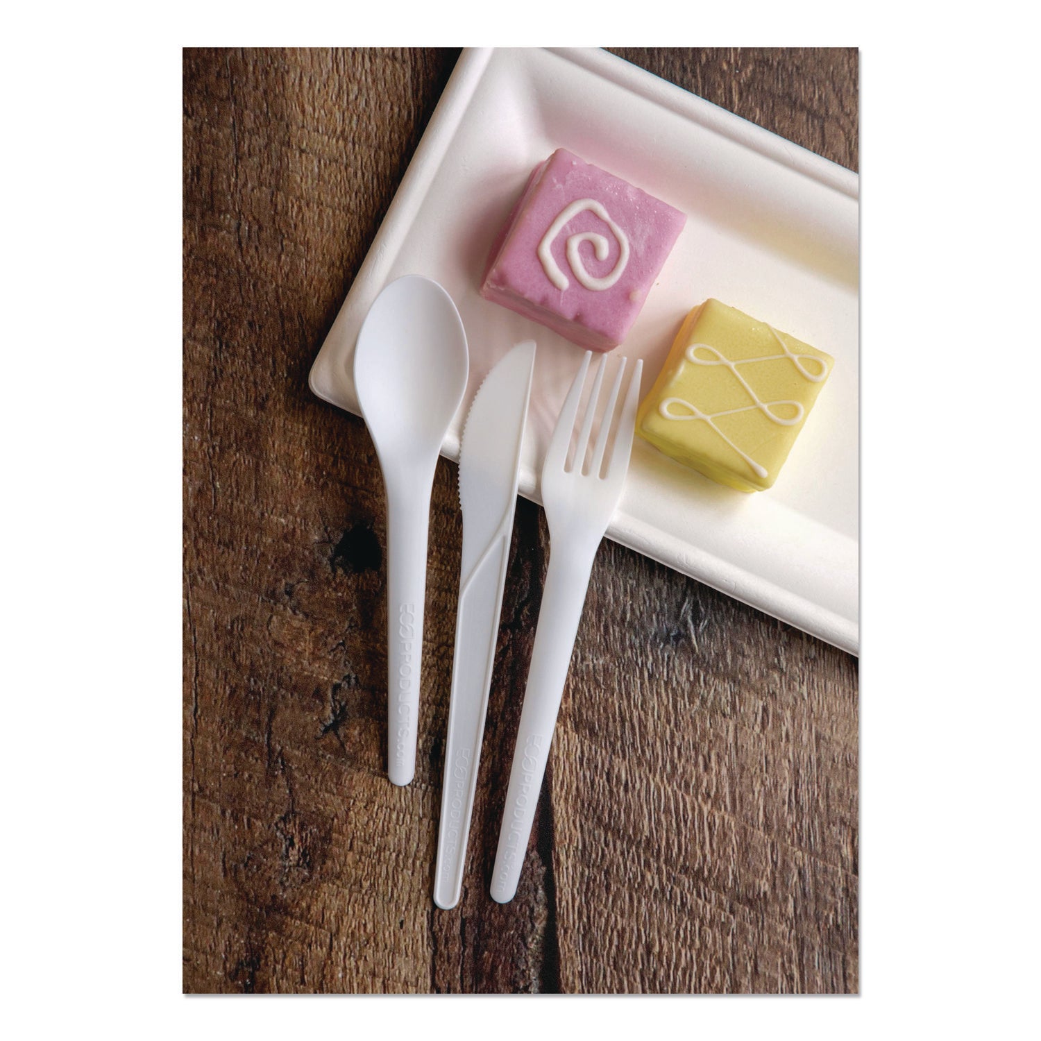 Eco-Products® Plantware CPLA Cutlery, Fork, White, 1,000/Carton