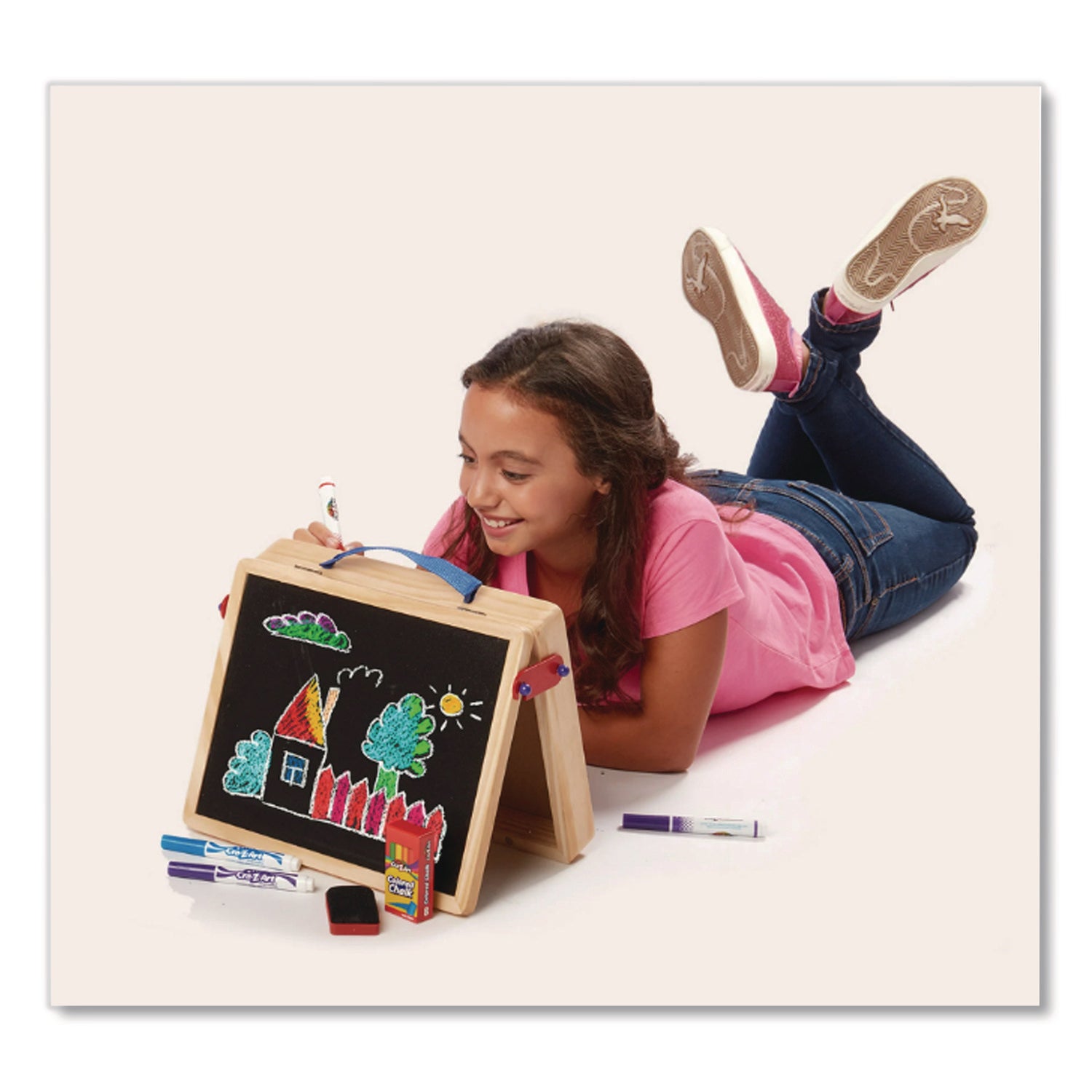 Cra-Z-Art® Chalk and Eraser Set, (12) White/(12) Assorted