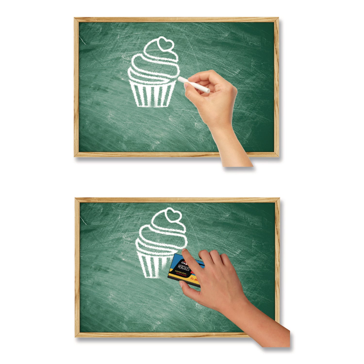 Cra-Z-Art® Chalk and Eraser Set, (12) White/(12) Assorted