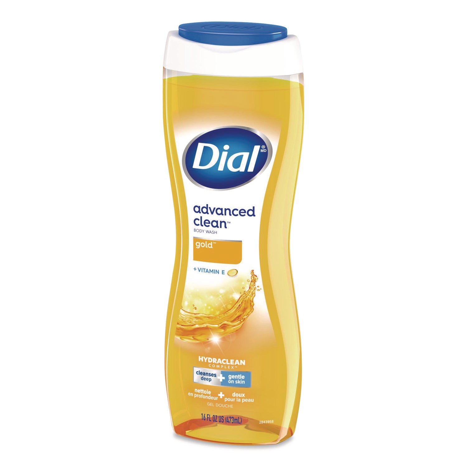 Dial® Body Wash Advanced Clean Gold, Original Gold, 16 oz, 6/Carton