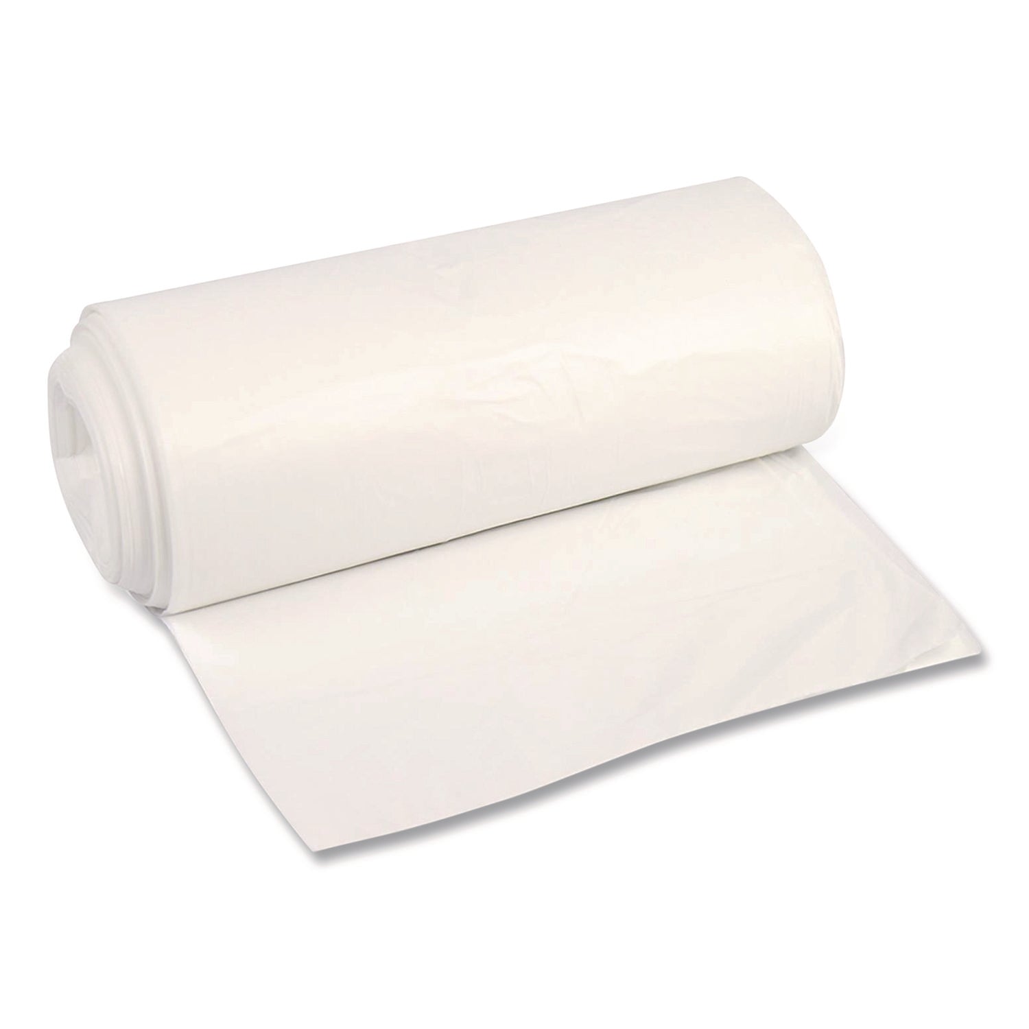 Boardwalk® High-Density Can Liners, 45 gal, 12 mic, 40 x 48, Natural, Perforated Roll, 250/Carton