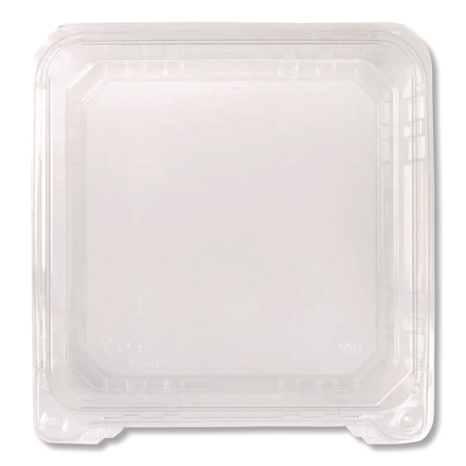 Karat® PET Plastic Hinged Container, 9 x 9 x 3.6, Clear, Plastic, 100/Pack, 2 Packs/Carton