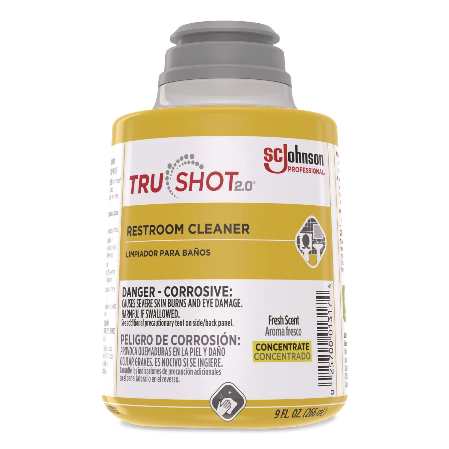 SC Johnson Professional® TruShot 2.0 Restroom Cleaner, Fresh Scent, 9 oz Cartridge, 4/Carton