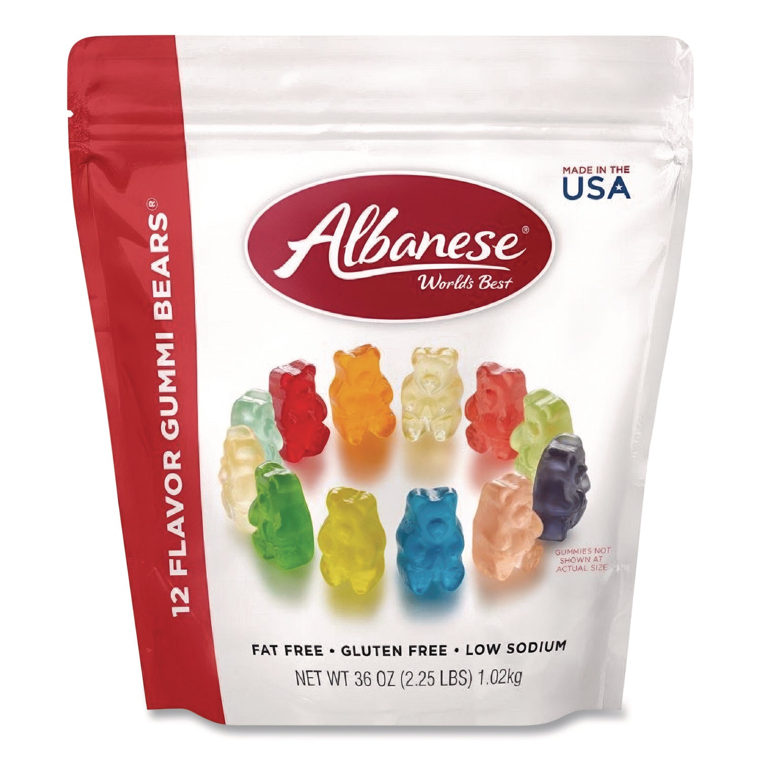Albanese® World’s Best Gummi Bears, 12 Assorted Fruit Flavors, 36 oz Bag