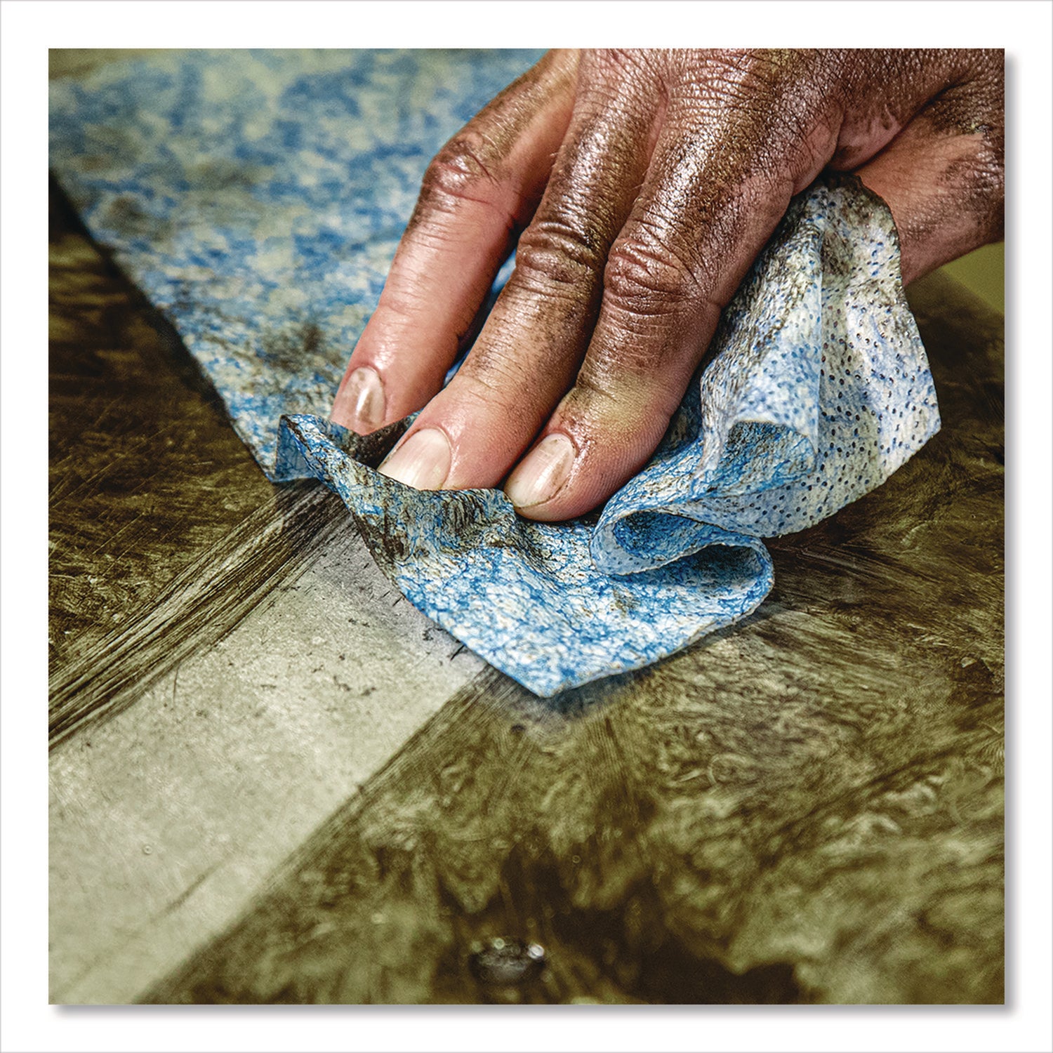 SCRUBS® Hand Cleaner Towels, SCRUBS in-a-Bucket Refill, 1-Ply, 10 x 12, Citrus, Blue/White, 72/Pack, 6 Packs/Carton