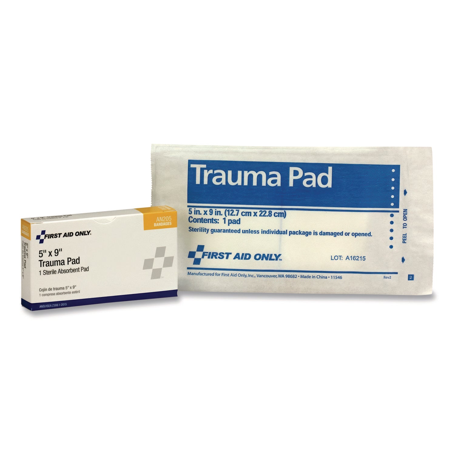 First Aid Only™ Trauma Pad, 5 x 9