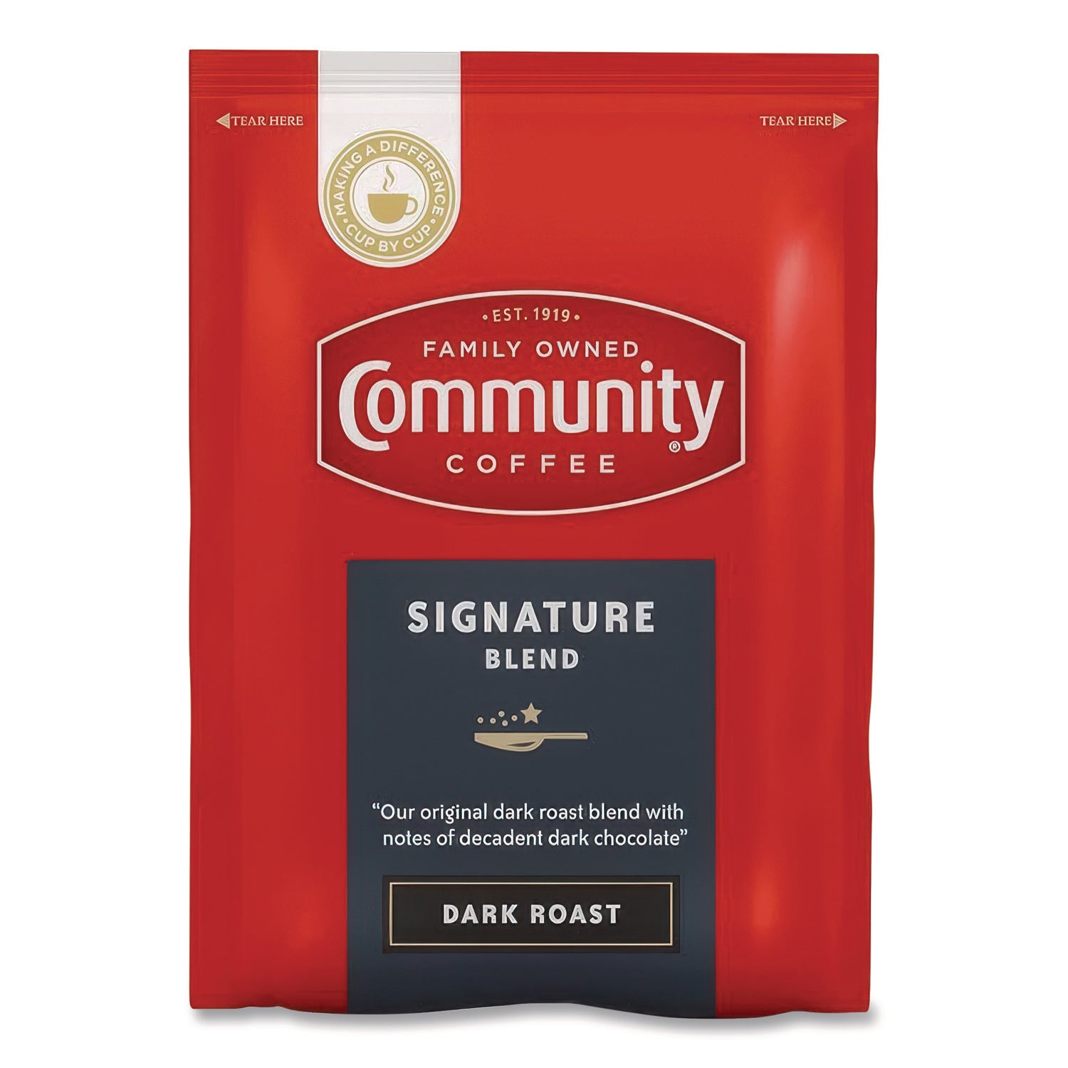 Community Coffee® Signature Blend, 2.5 oz Packet, 40/Carton