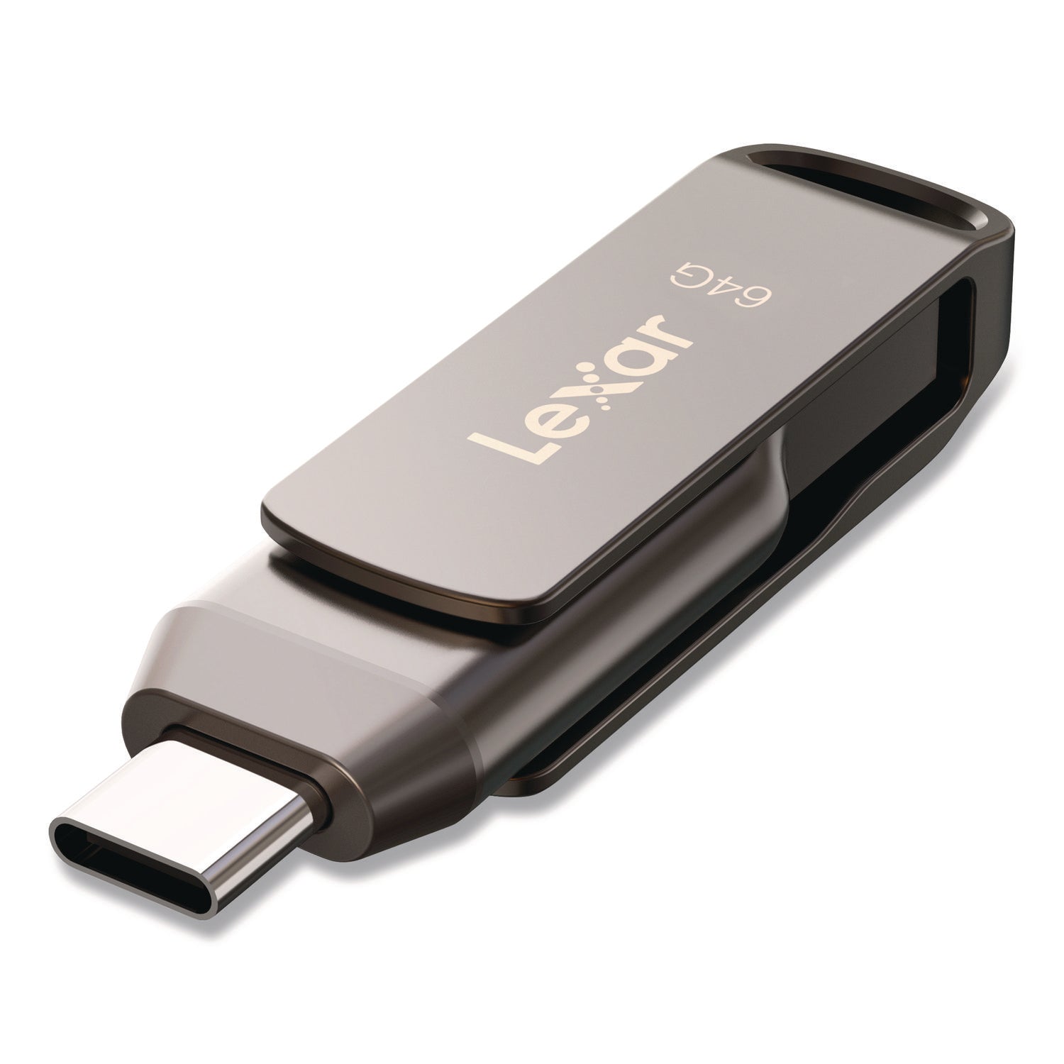 Lexar™ JumpDrive D400 USB 3.1 Flash Drive, 64 GB, Titanium