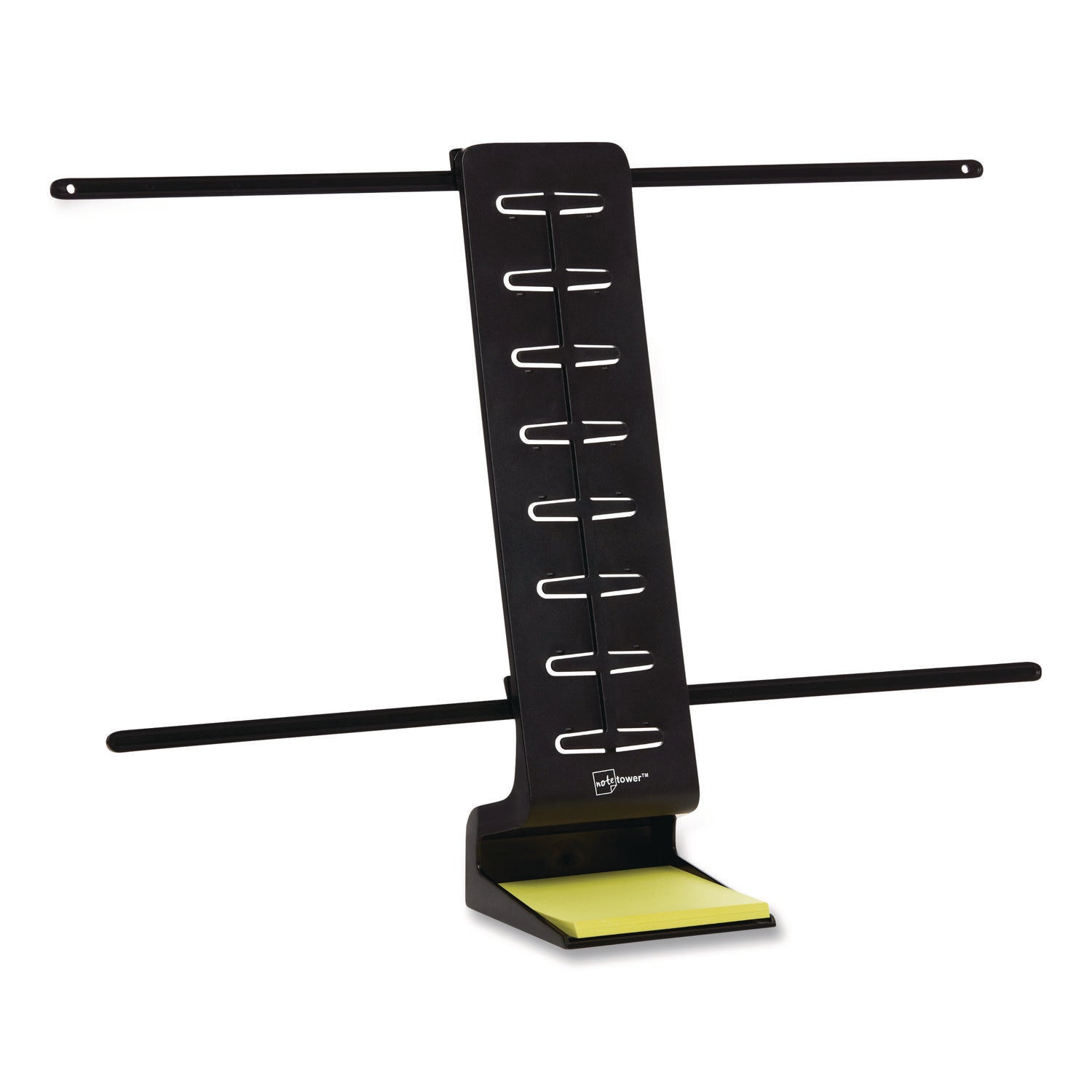 NoteTower Desktop Pro Plastic Document Stand Bar, 2 Sheet Capacity, Plastic, Black