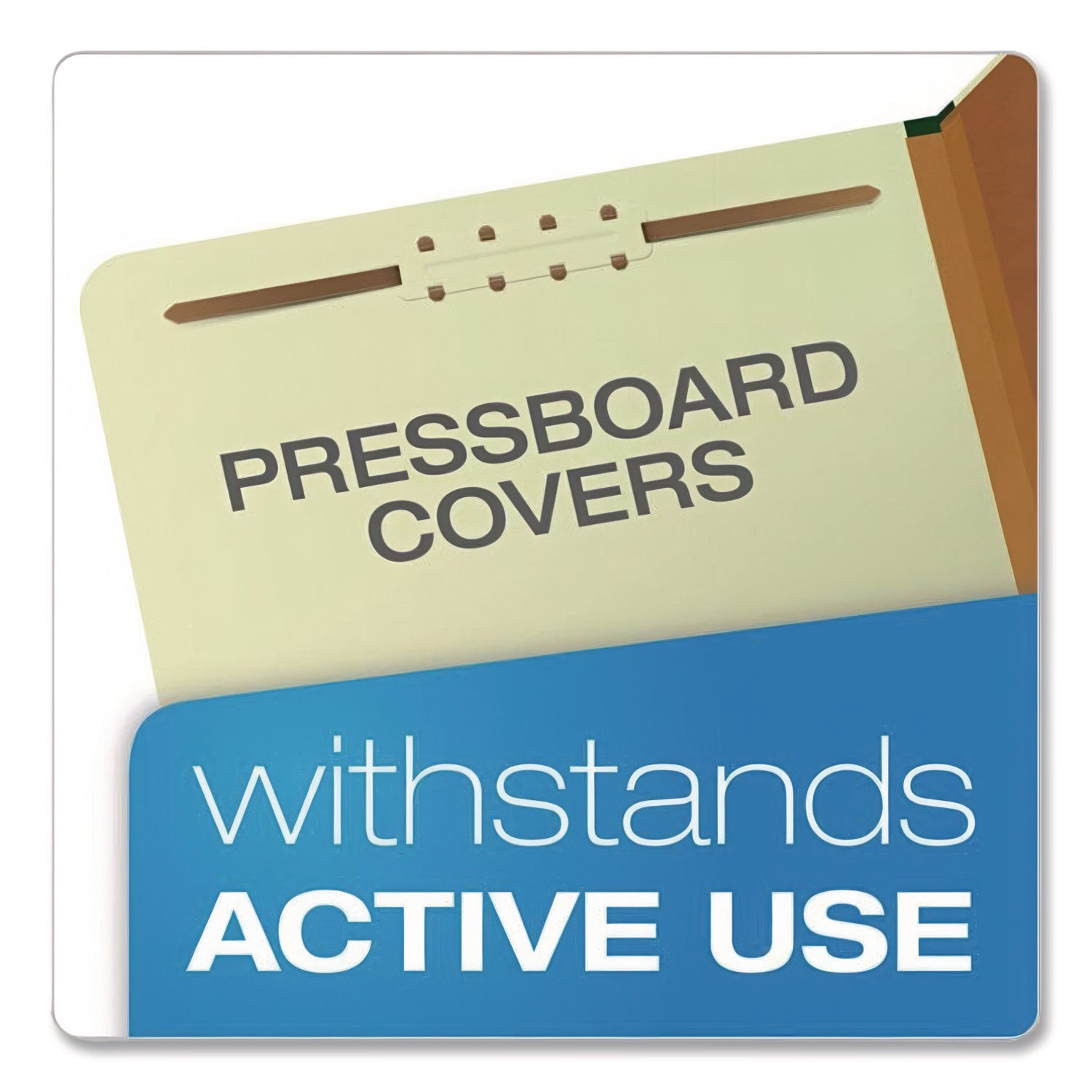 Pendaflex® Reinforced Pressboard Classification Folders, 1.75" Expansion, 1 Divider, 4 Fasteners, Letter Size, Green Exterior, 10/Box