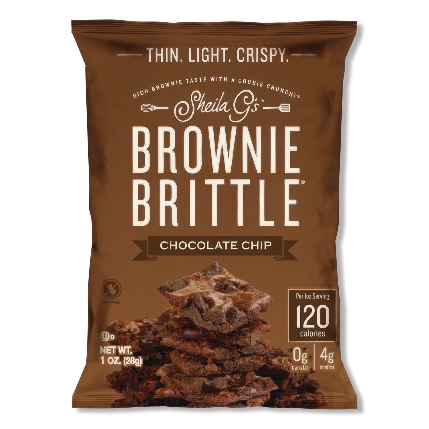 Sheila G’s™ Brownie Brittle™ Chocolate Chip Crisps, 1 oz Bag, 6/Pack