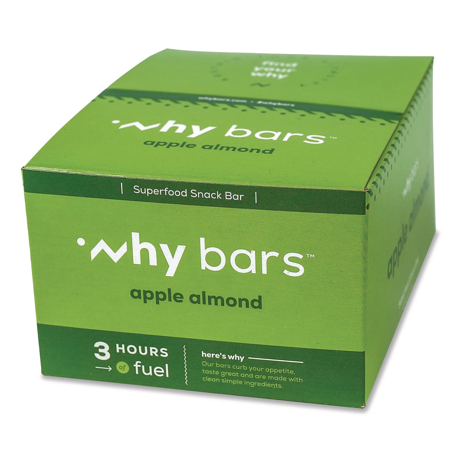 Why Bars™ Superfood Snack Bar, Apple Almond, 2.04 oz Bar, 12/Box