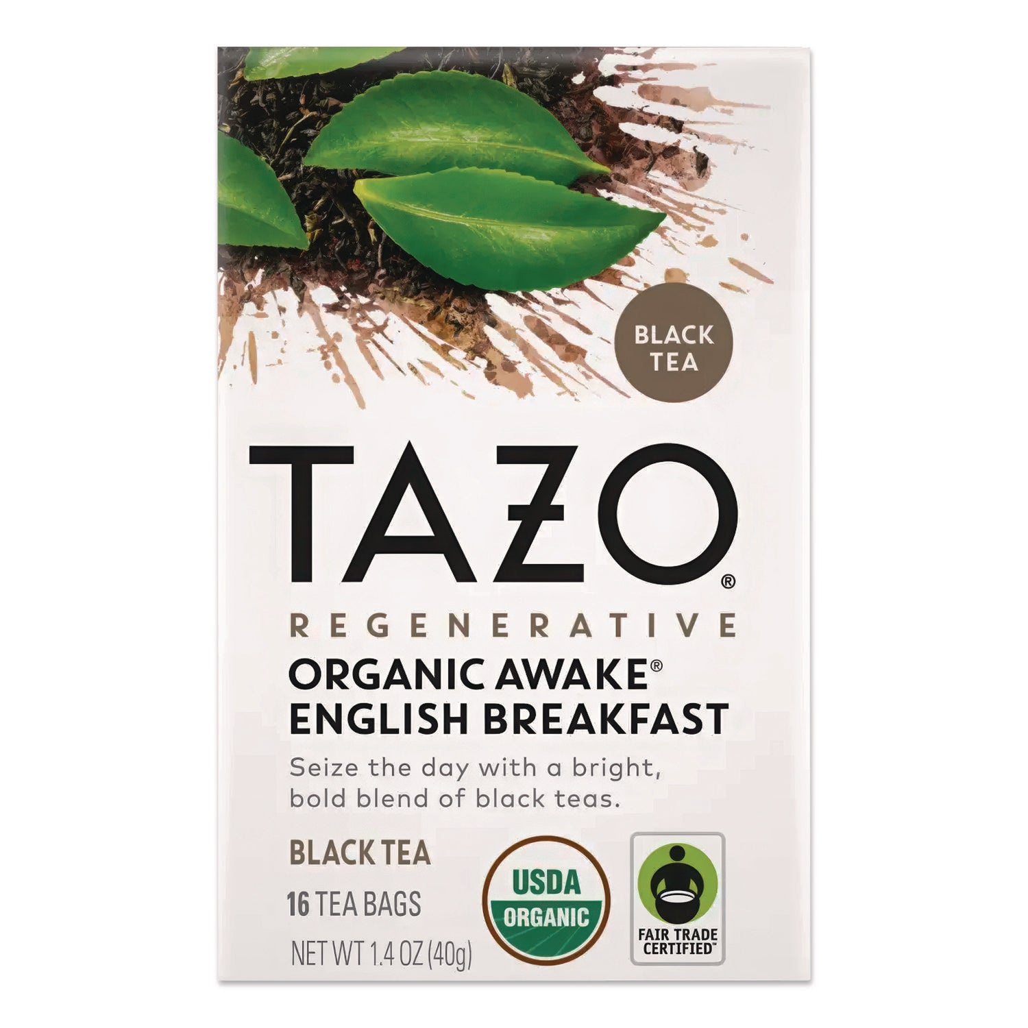 Tazo® Tea Bags, Organic Awake English Breakfast, 16/Box