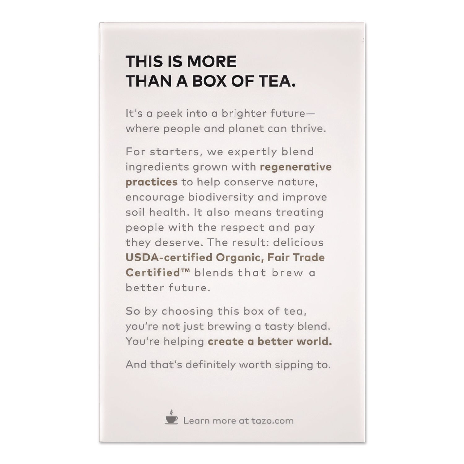 Tazo® Tea Bags, Organic Awake English Breakfast, 16/Box